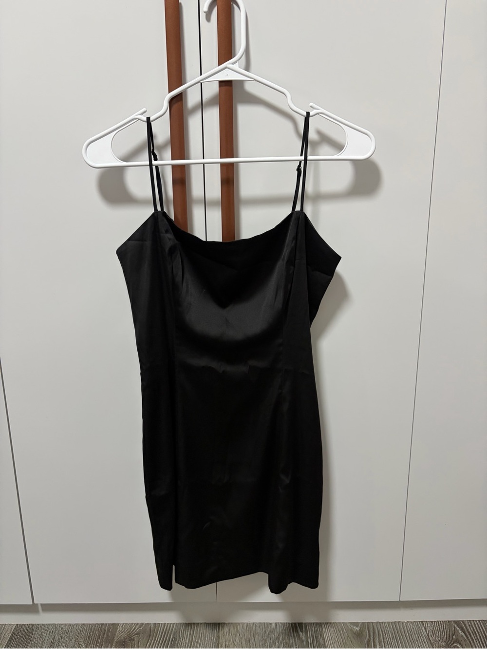 Aritzia Black Mini Slip Dress with Spaghetti Straps